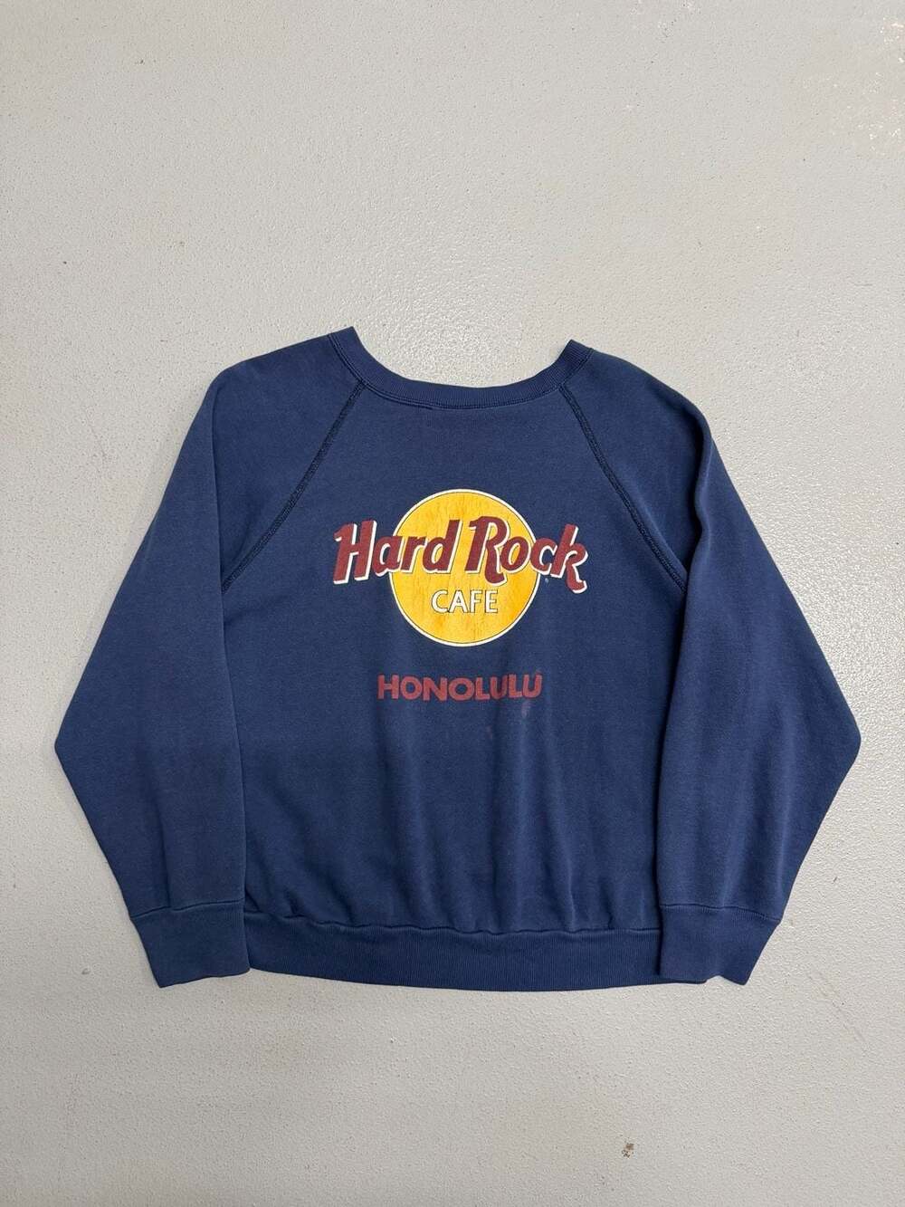 Vintage 90s Navy Hard Rock Cafe Honolulu Crewneck Sweatshirt